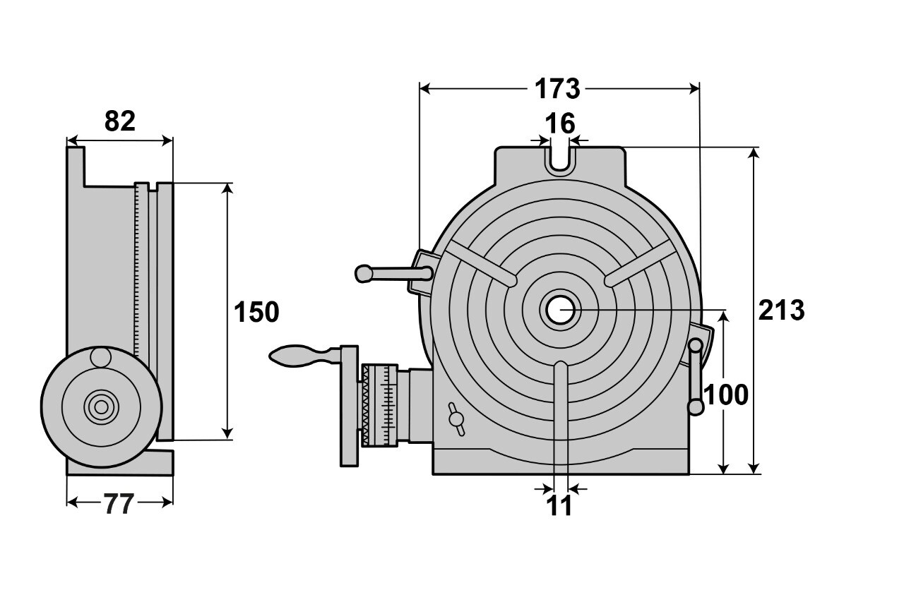 6" precision HORIZONTAL & VERTICAL ROTARY TABLE ISO9001 Part#TSL150- NEW