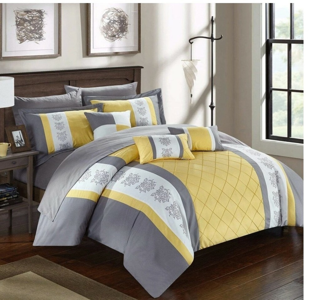 TWIN CHIC HIME CLAYTON 10 PC BEDDING SET