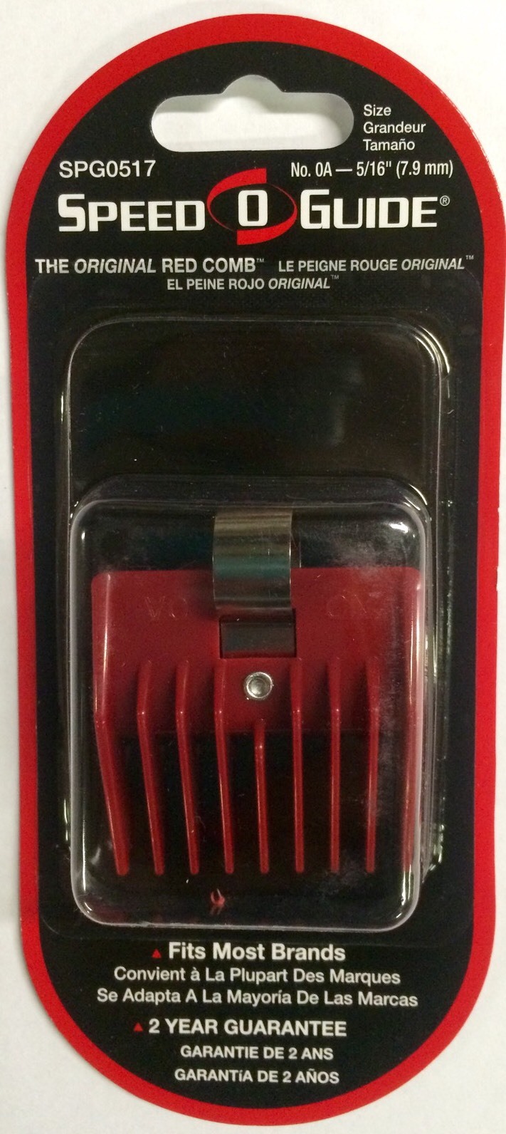 SPEED O GUIDE Set of Attachment Clipper Combs RED Set of EIGHT Combs NEW