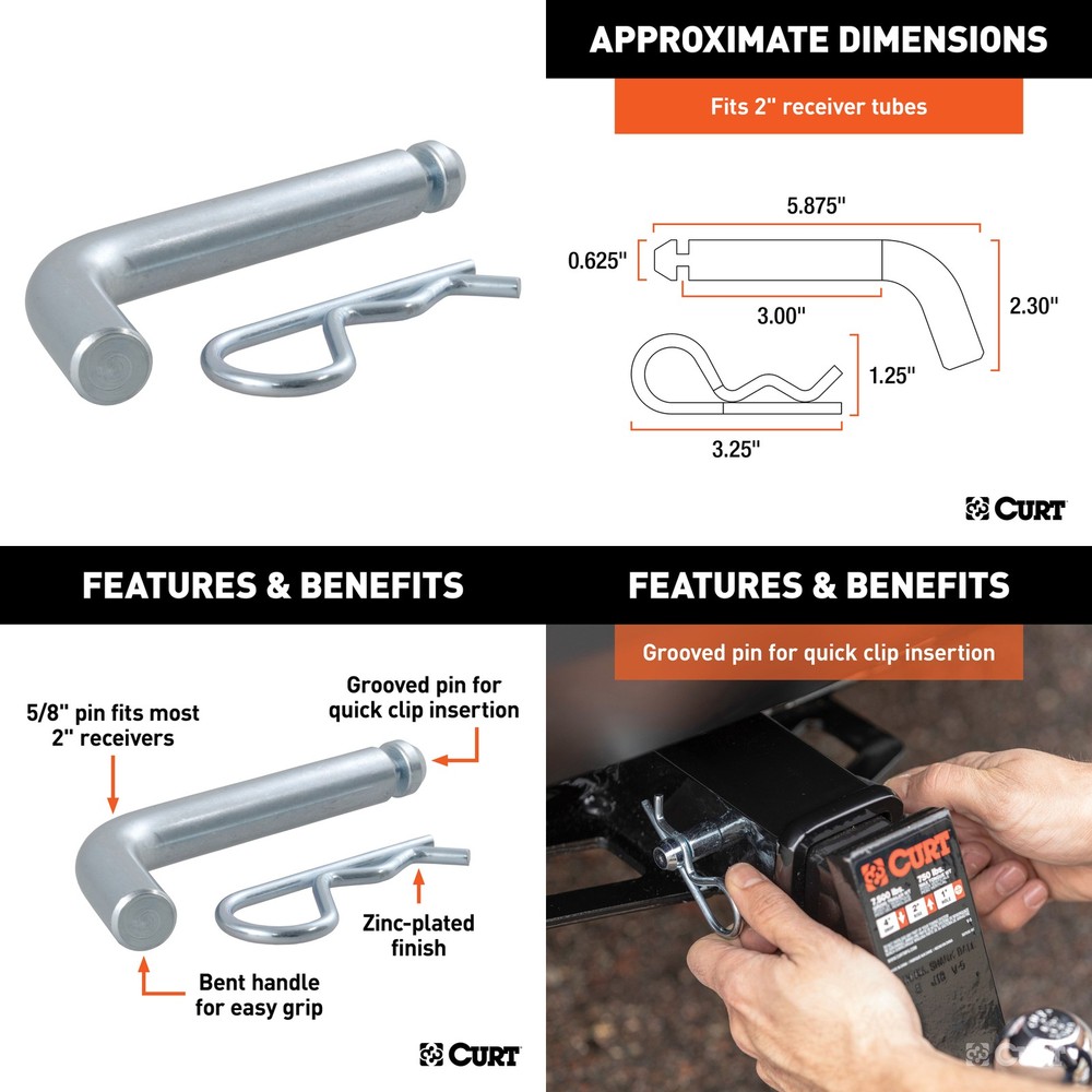 CURT Trailer Hitch 2in Receiver & Multi-Ball Mount Kit for 2003-2007 Murano