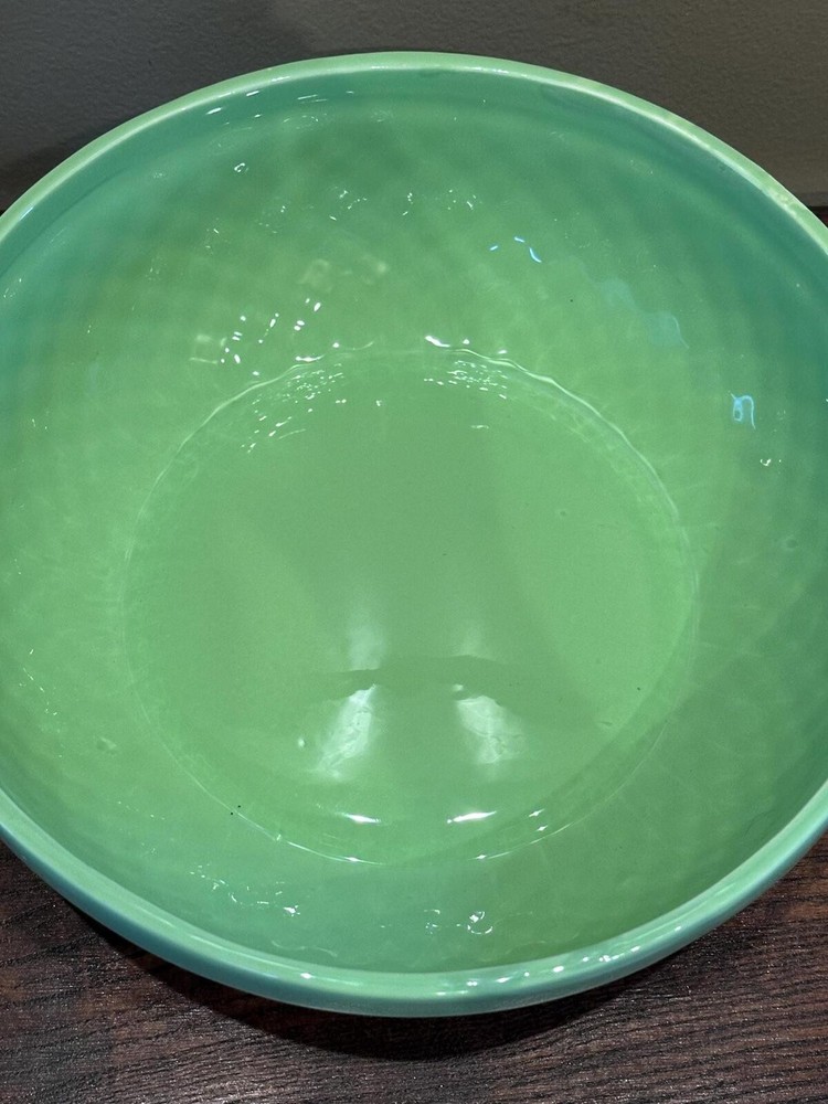 Lime Green Basketweave Serving Bowl