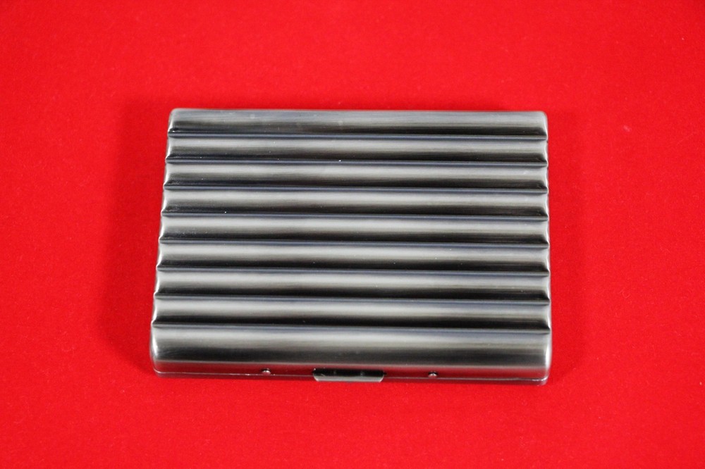 Silver - Stainless Steel - Cigarette Case
