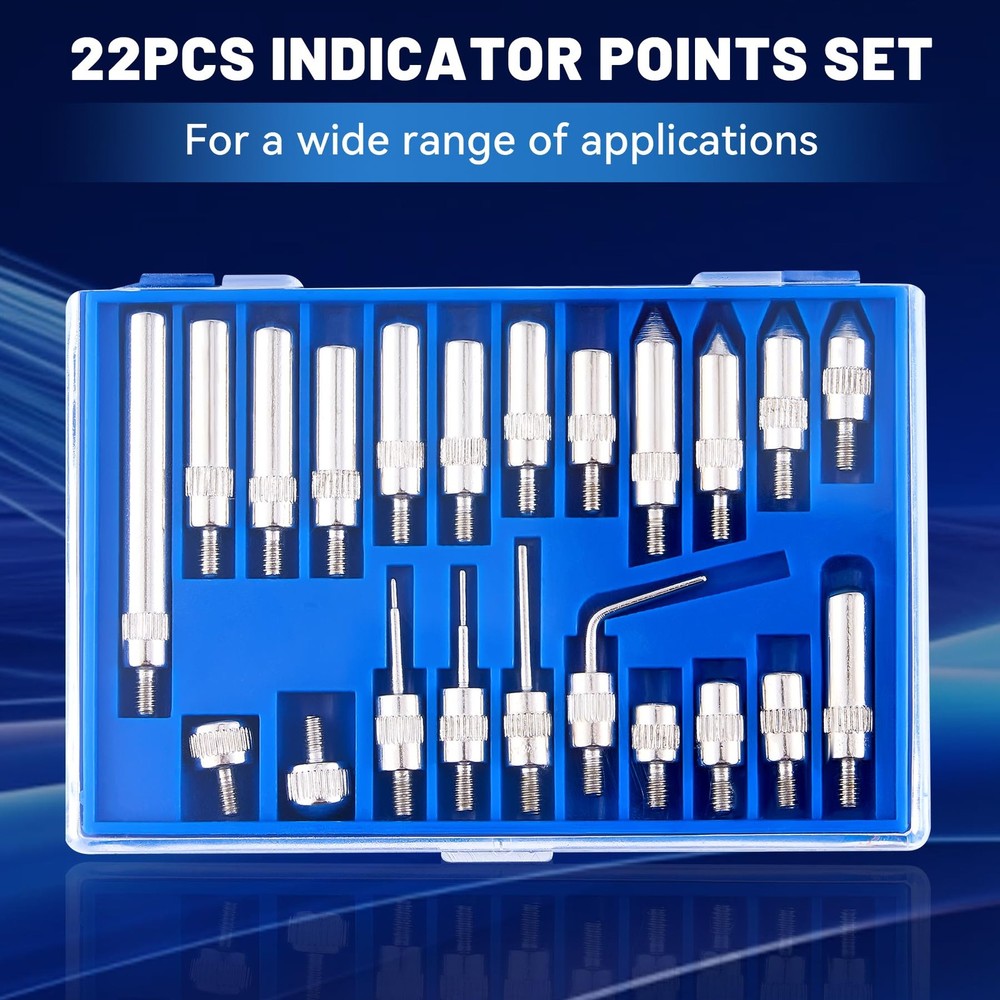 Dial Indicator with Magnetic Base and Point Precision Inspection Set,...