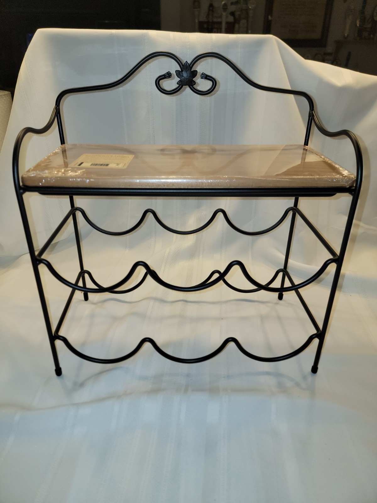 LONGABERGER Wrought Iron Wine Rack Beverage Center NEW Woodcrafts Shelf sealed