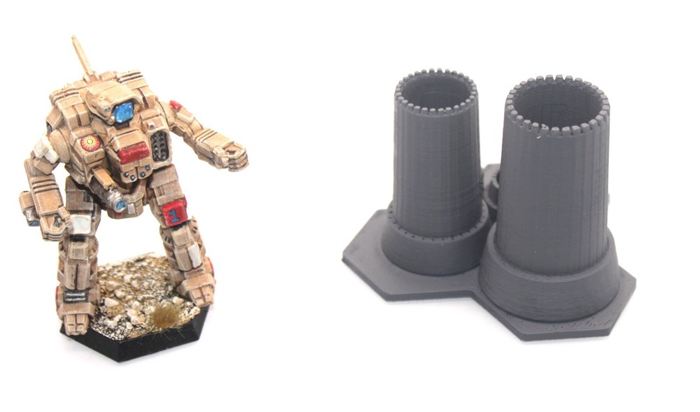 BattleTech Hexed Nuclear Power Plant Building 3D Printed