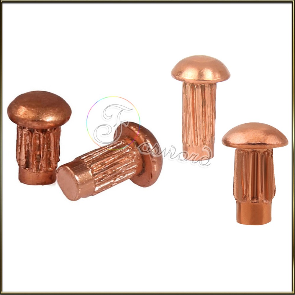 M2M2.5M3 Solid Pure Copper Rivet Hammer Button Head Knurled Rivet for Name Plate
