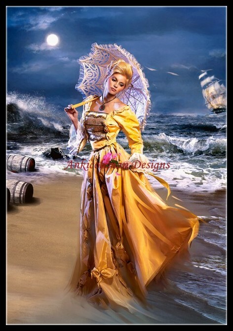 Chart Needlework DIY - Counted Cross Stitch Patterns - Walk in Moonlight