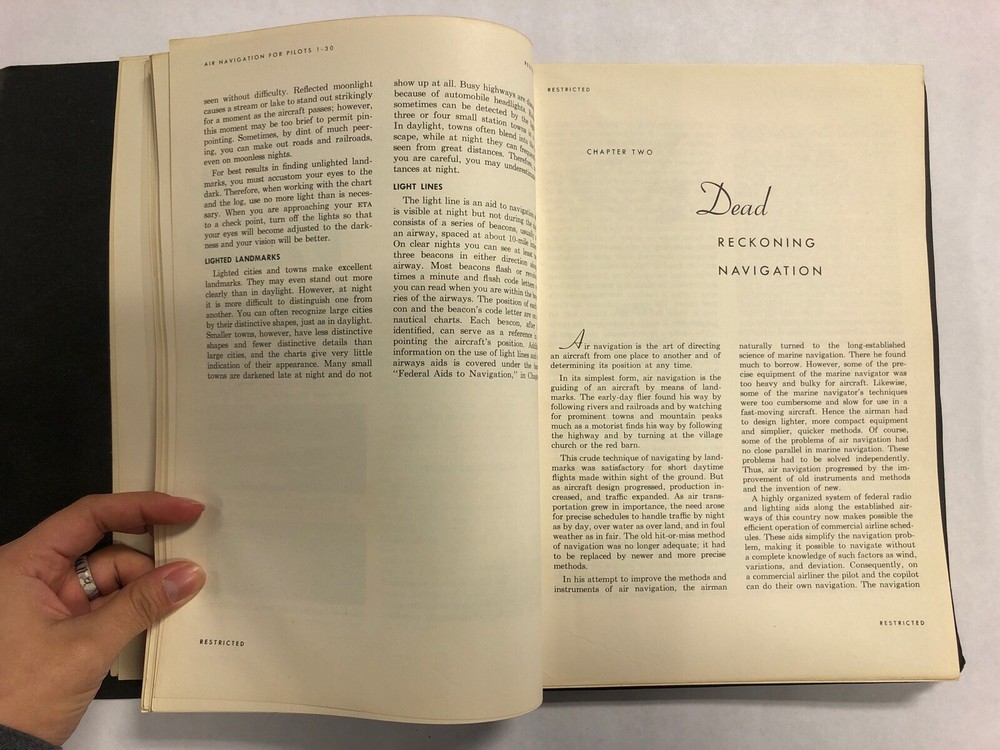 Air Navigation For Pilots-Air Training Command 1951 Original