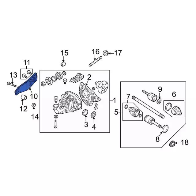 Genuine Ford Differential Mount 8L1Z-4612-A