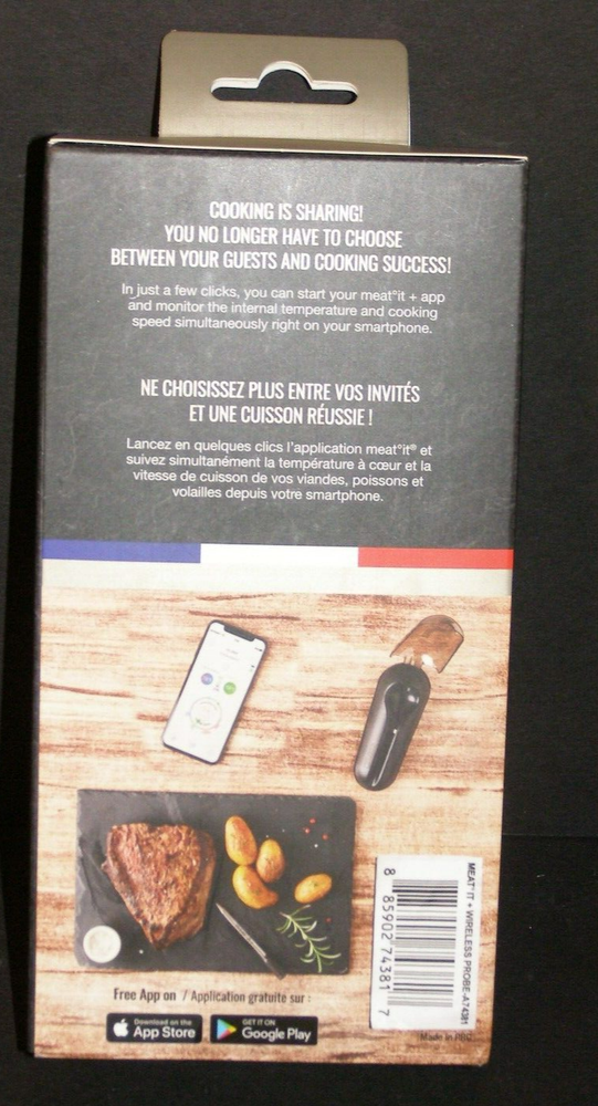 Mastrad Meat It + Bluetooth Wireless Grill and BBQ Cooking Sensor. NEW SEALED