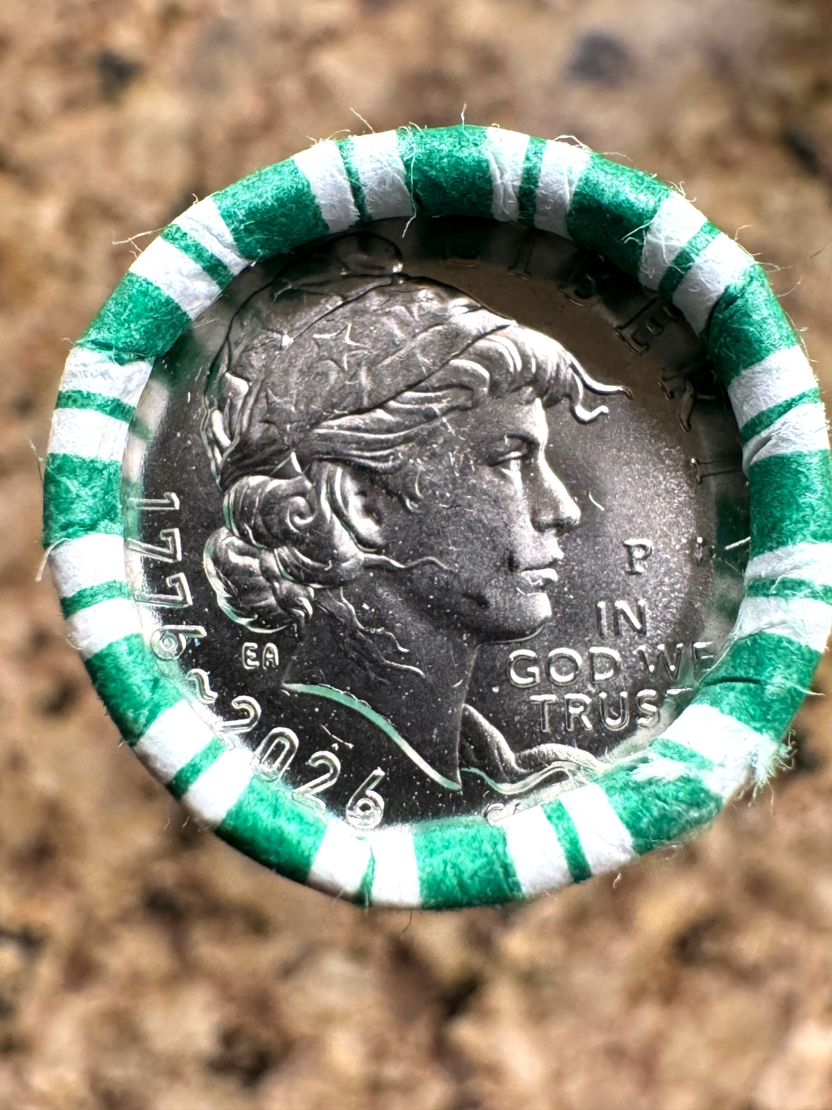 (1 Roll) 1776-2026 P SemiQ Dime  10C UNCIRCULATED Bank Wrapped Roll