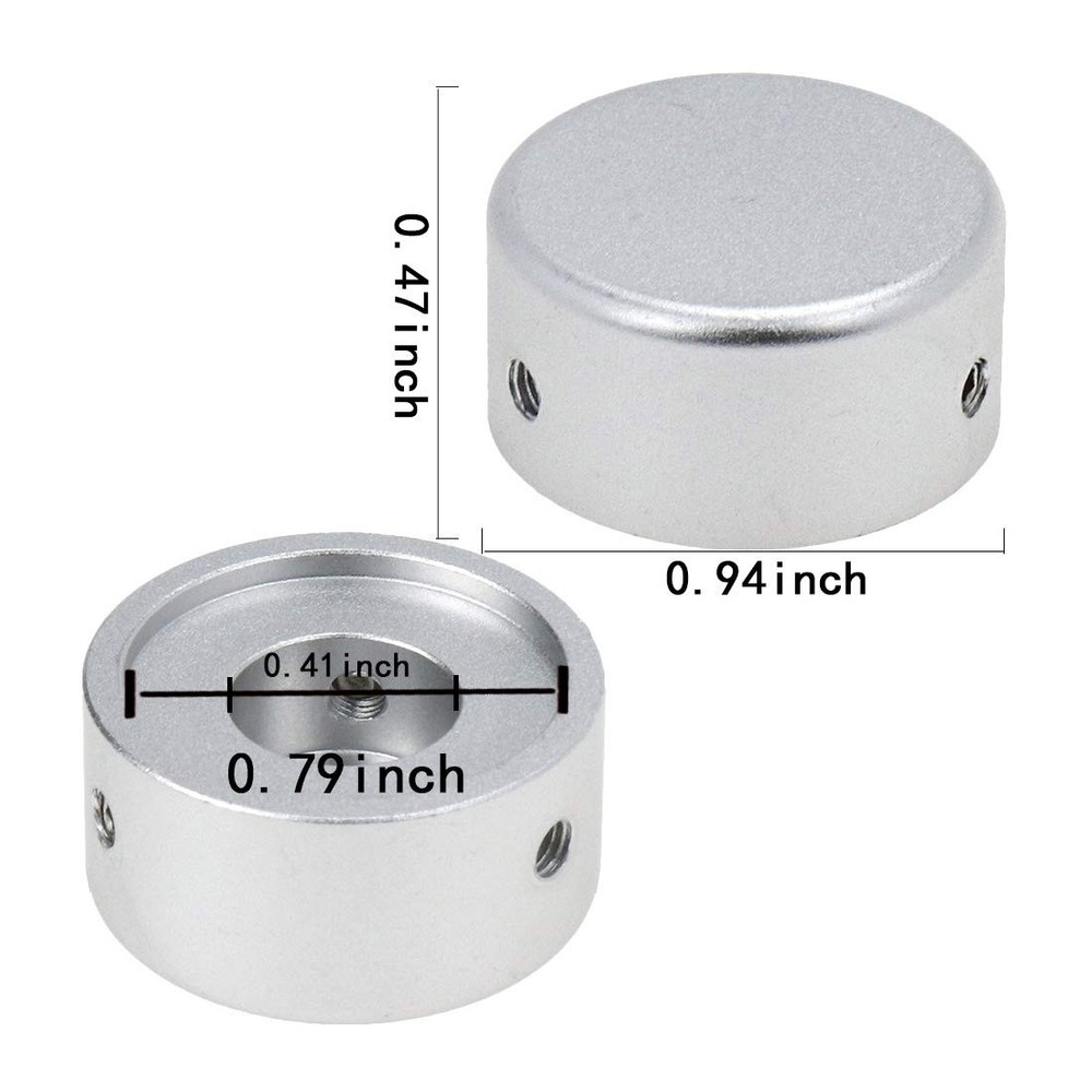 Bitray Guitar Effect Footswitch Topper Pedal Button silver