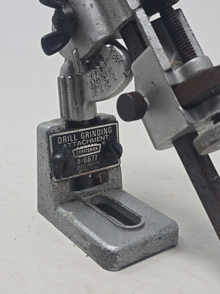 VTG Sears Craftsman Drill Bit Grinding Attachment 9-6677 US Made