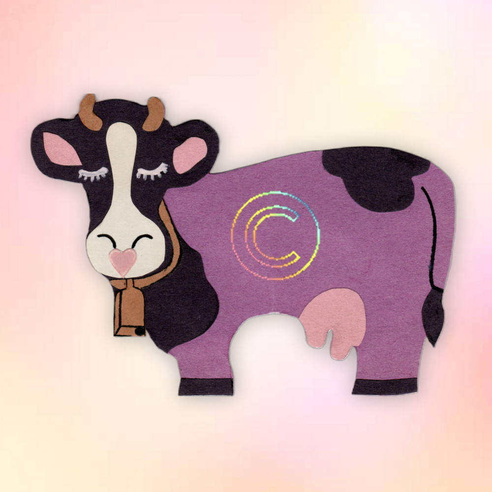 3 Vintage Cow Art Pieces for Art Projects