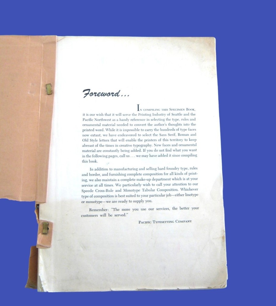 Pacific Type Borders/Rules/Ornaments; 1930s Typesetting/Graphic Art/Print Guide