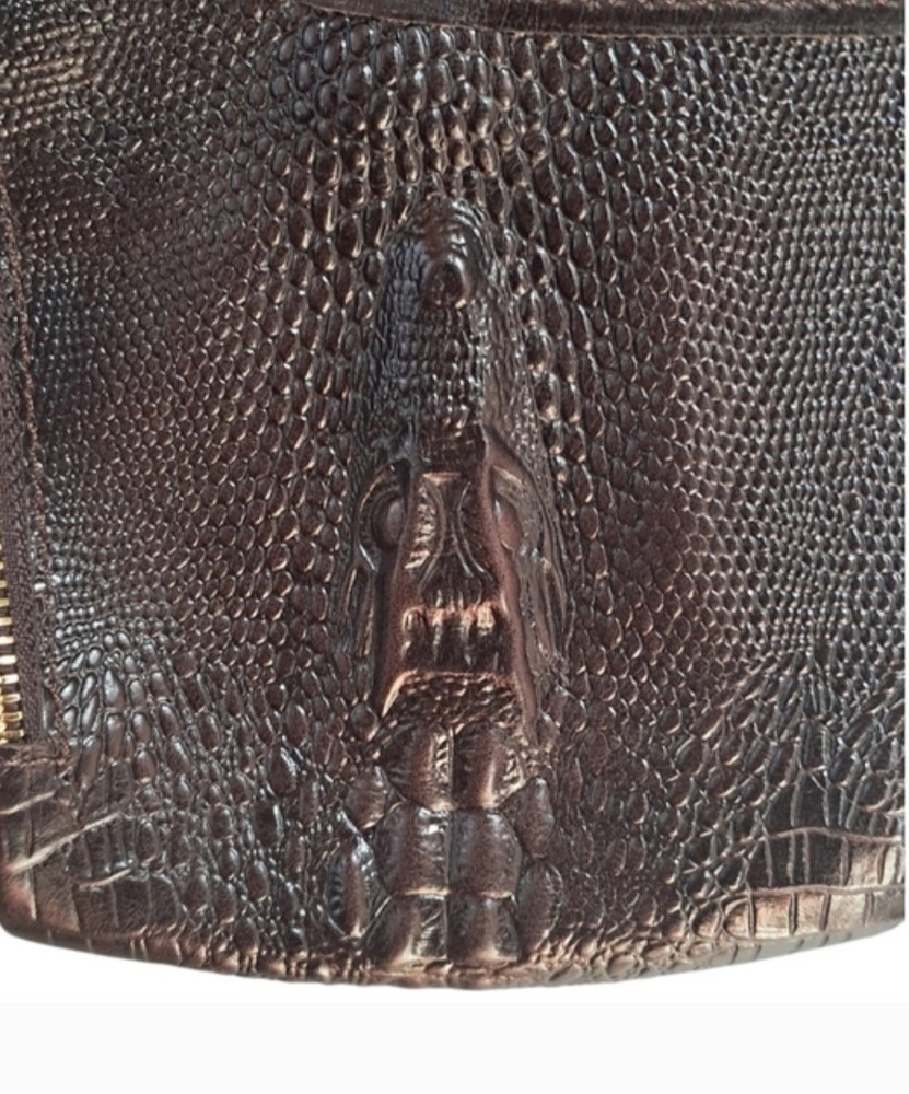 Cowhide Bag With Gator Design