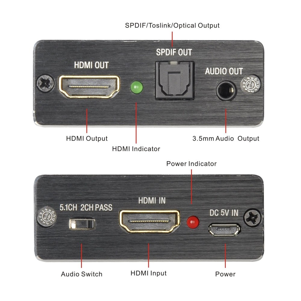 Tendak HDMI Audio Extractor, 4K 30Hz Extractor