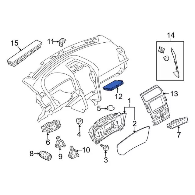 Genuine Ford Dash Control Unit BB5Z-19980-X