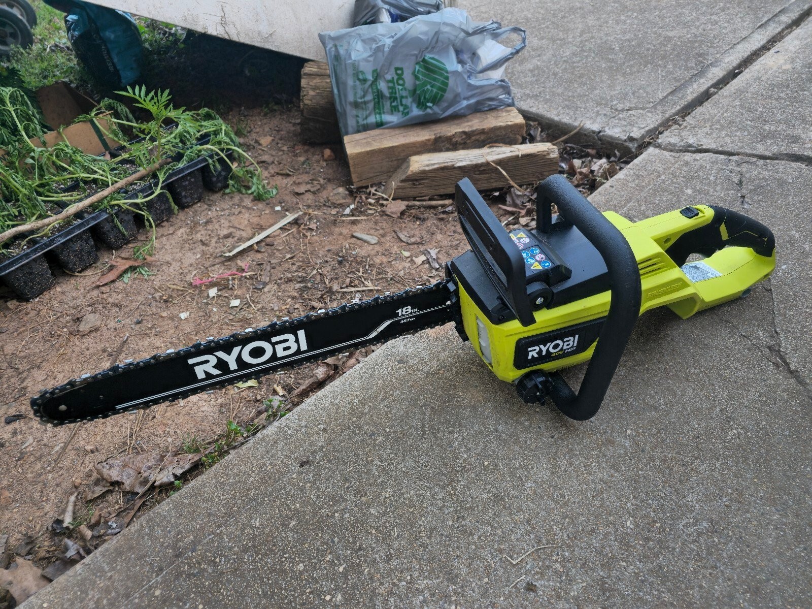 Ryobi New, 40V HP Brushless 18 in. Battery Chainsaw, With 40V Battery + Charger