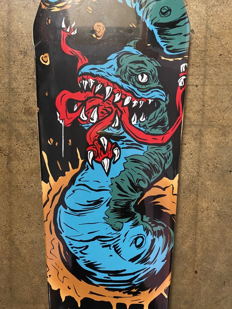 Coffin Shaped skateboard mini deck, Goth TREMORS WORM HORROR