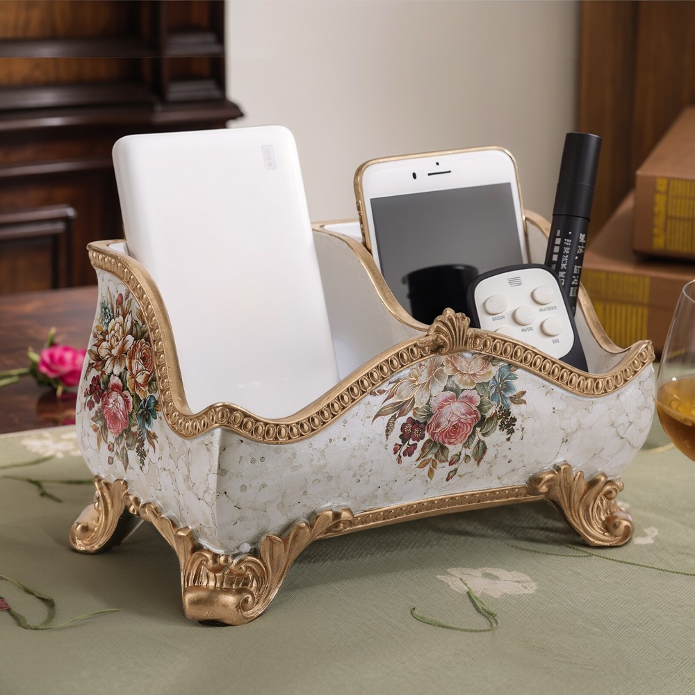 Remote Control Holders & Desk Organizer Three Compartment Desk Tray Home Decor