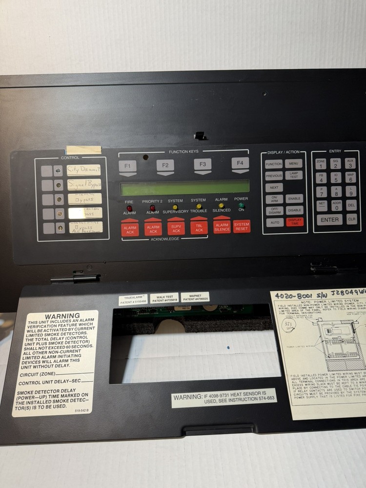 Simplex 4020-8001 Main Operator Panel