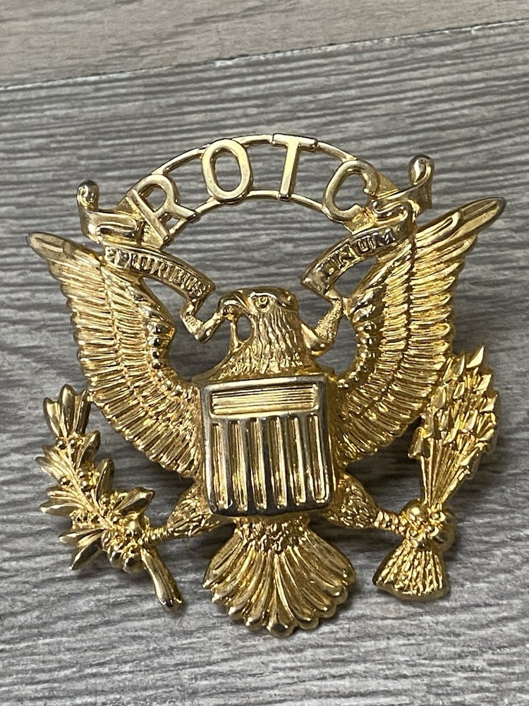 Vintage US Army ROTC Screw Back Hat Device