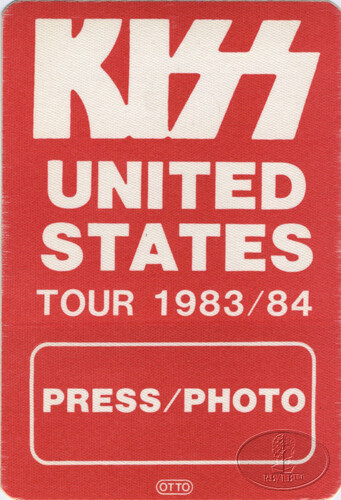 KISS 1983 USA TOUR Backstage Pass GENE SIMMONS