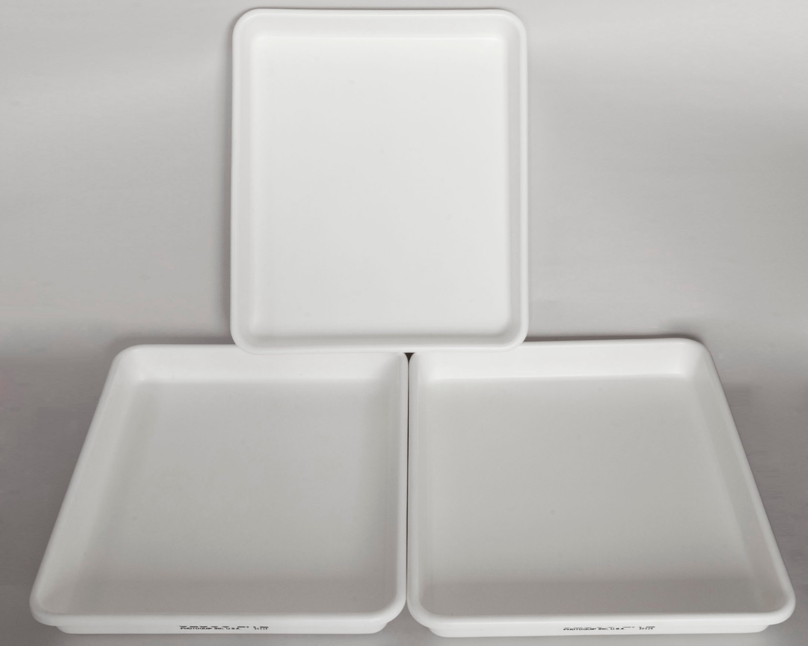 NOS CESCO-LITE Lot of 3 - 20x24 Darkroom Developing Trays Tray Photoquip Inc.USA