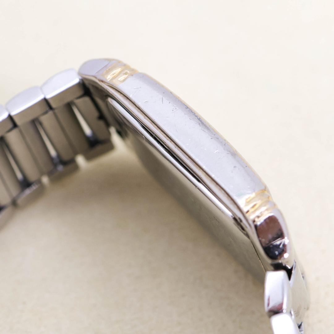 Yves Saint Laurent 2528 Wristwatch Vintage Black Dial Leather Band Timepiece