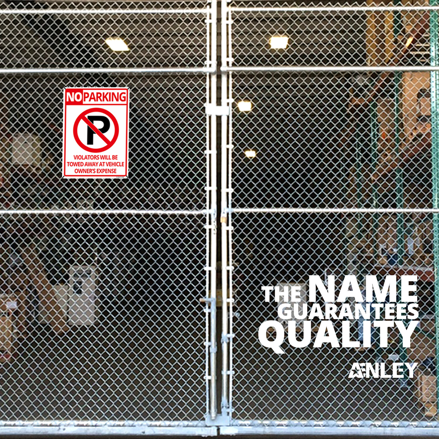 Anley No Parking Sign Rust-Free Weatherproof Aluminum Warning Sign 14x10 In