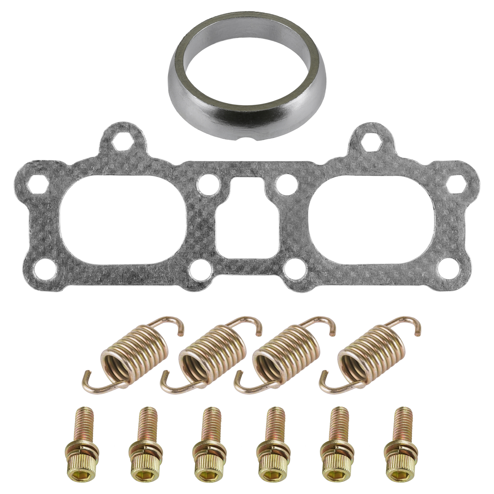 Exhaust Muffler Gasket Seal Spring Kit For Polaris RZR 900 50 55 60 Inch 2015-23