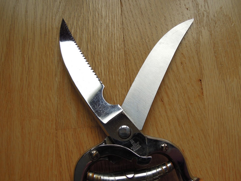 Vtg Solingen Poultry Scissors Shears Kitchen Germany Carves Stag Bone Handle
