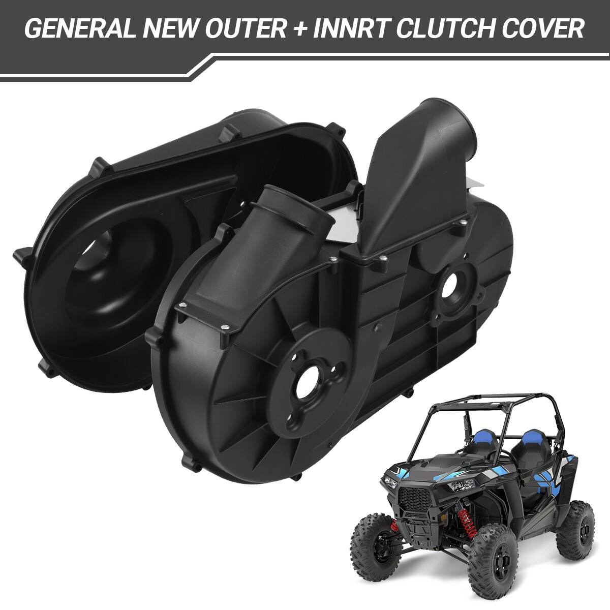 Outer & Inner Clutch Belt Cover for Polaris RZR XP 1000 S 4 2014-2024 2015 2016