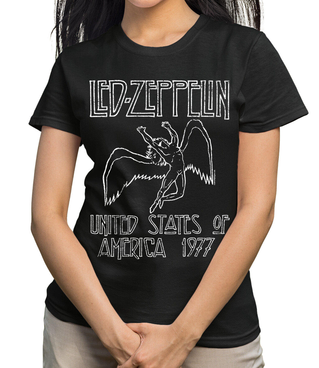LED ZEPPELIN USA 1977 WOMENS T SHIRT