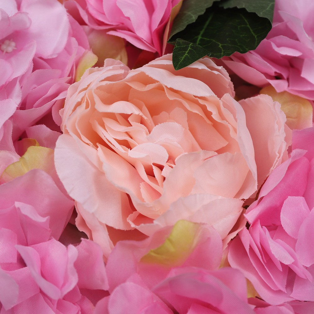 6PCS DIY Rose Artificial Flower Wall Panel Wedding Party Wall Backdrop Decor