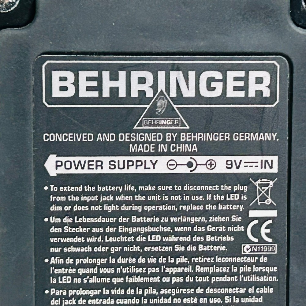 BEHRINGER DYNAMICS COMPRESSOR DC9 Electric Guitar Pedal