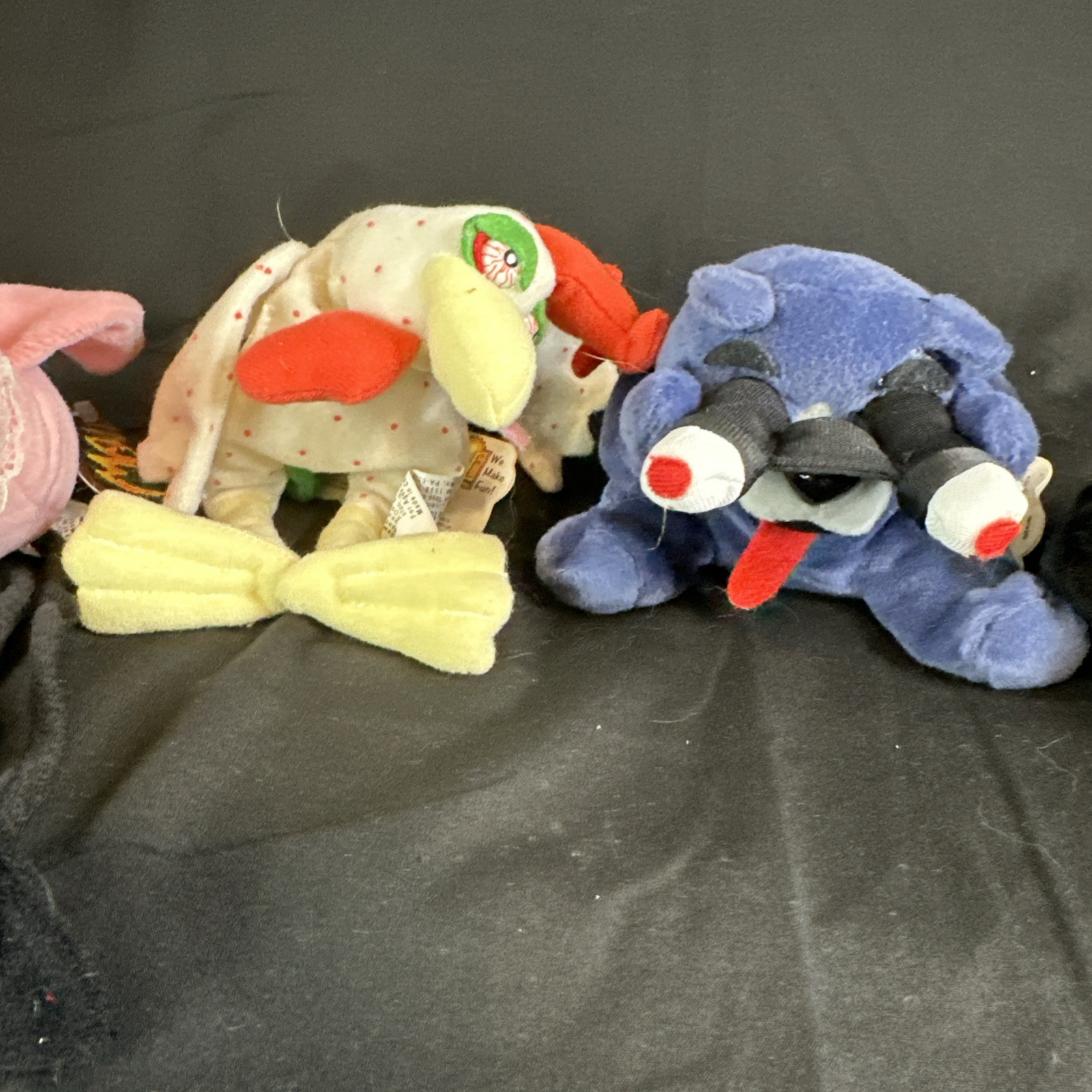 Lot of Five Vintage 1998 Meanies beanbag plush The Idea Factory Series 2!