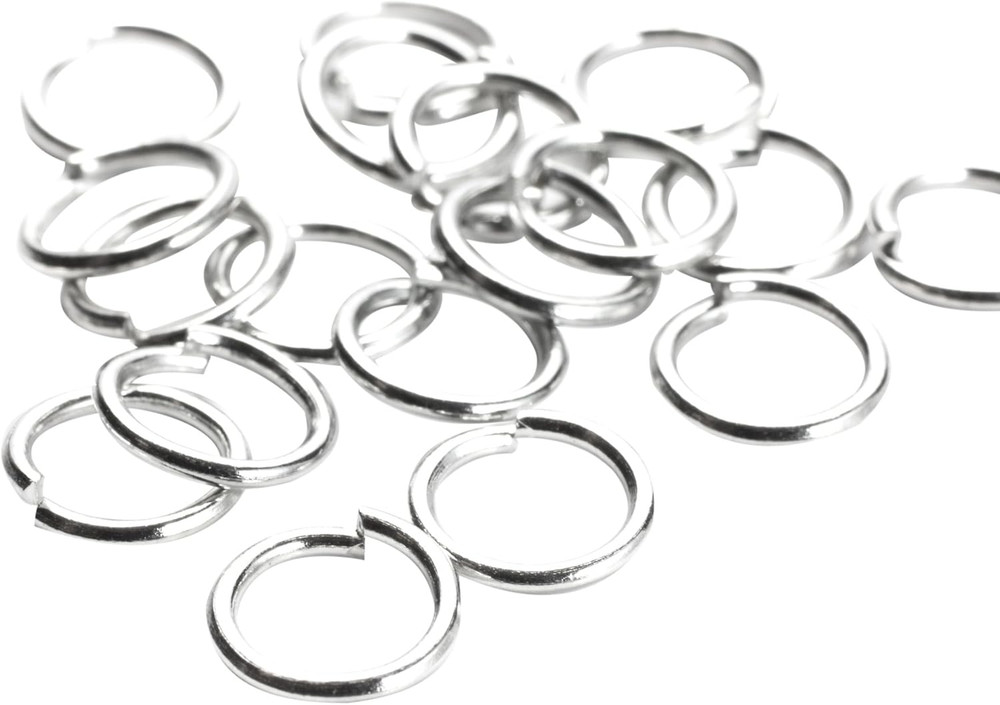 100 Pc 8Mm Open Jump Rings - Silver