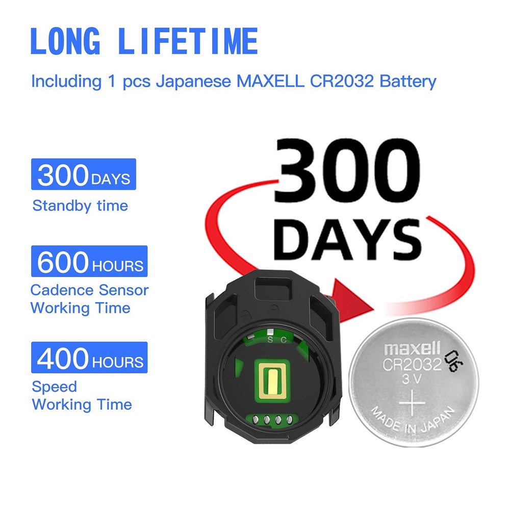 Bike Speed and Cadence Sensor, Wireless Cycling Speed Sensor Ant+/Bluetooth