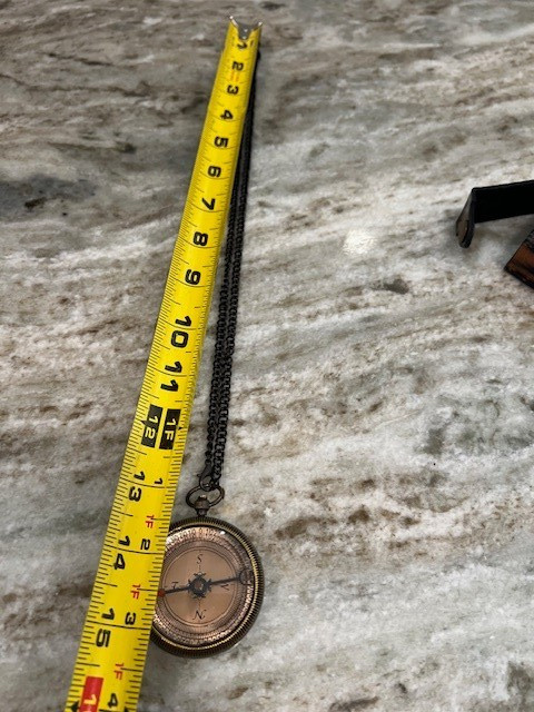 Solid Brass Compass With Case Engraved Camping Hiking Religious