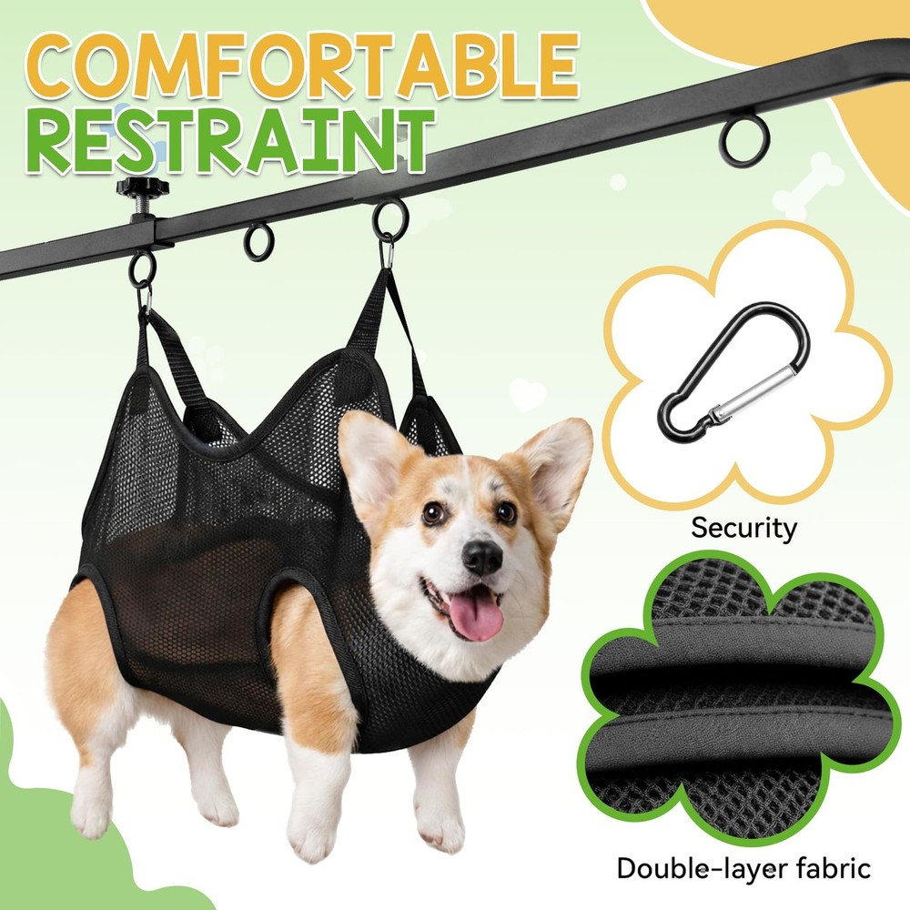 Adjustable Dog Grooming Stand for Table: 42" Height & 27"-39" Width, Includes...