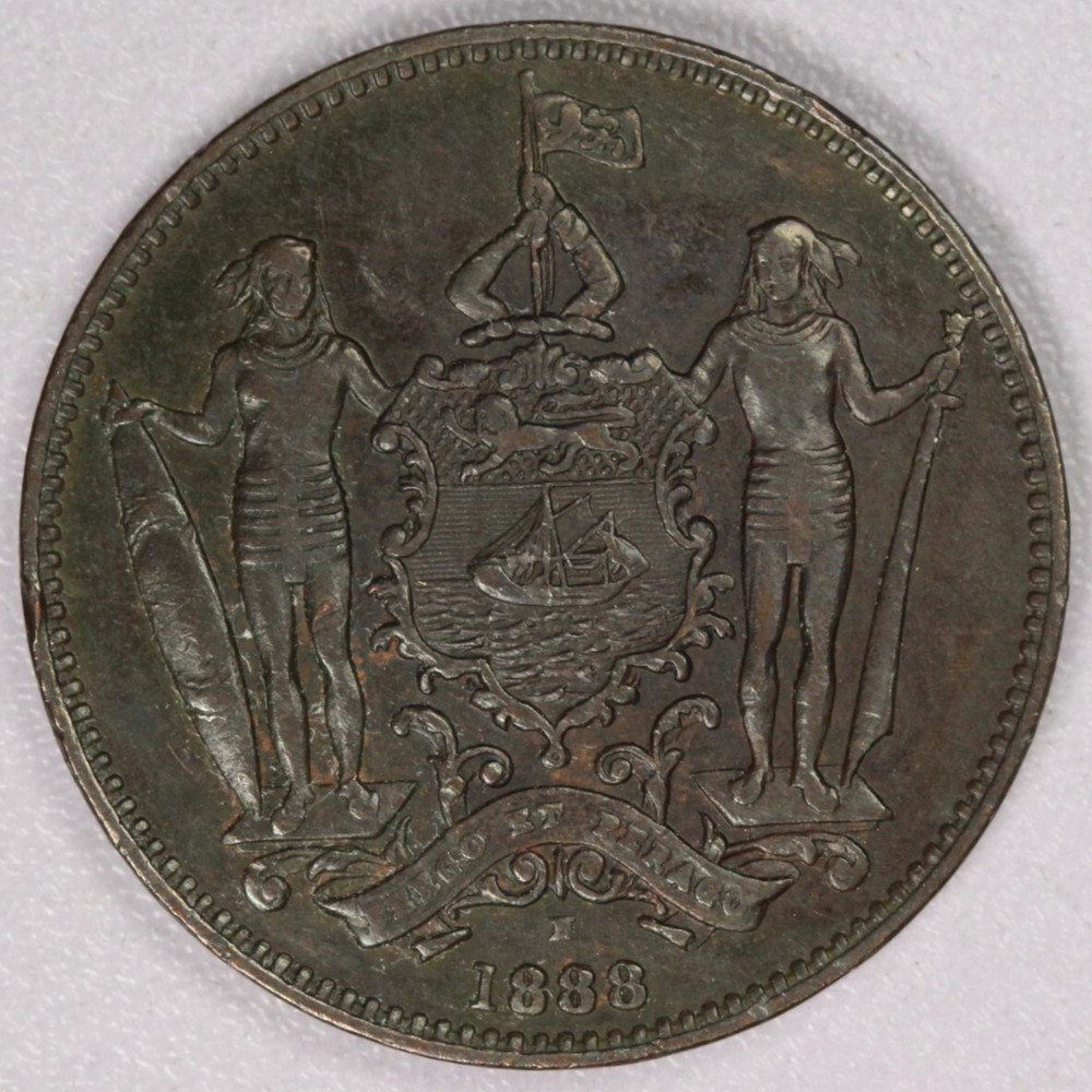 1888 British North Borneo 1 Cent-VF