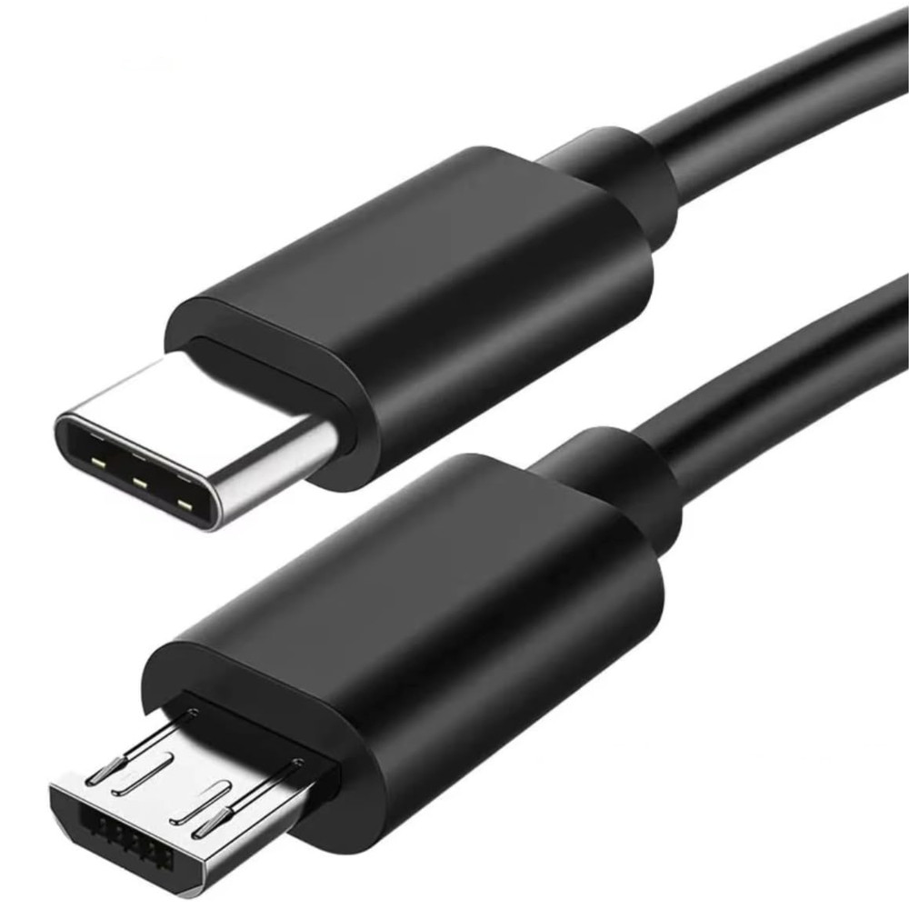 USB Type C to Micro 5V/2.4A Data & Sync Transfer OTG charging cable - Black