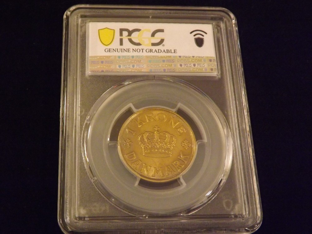 1925 HCN CJ Krone DENMARK PCGS Genuine
