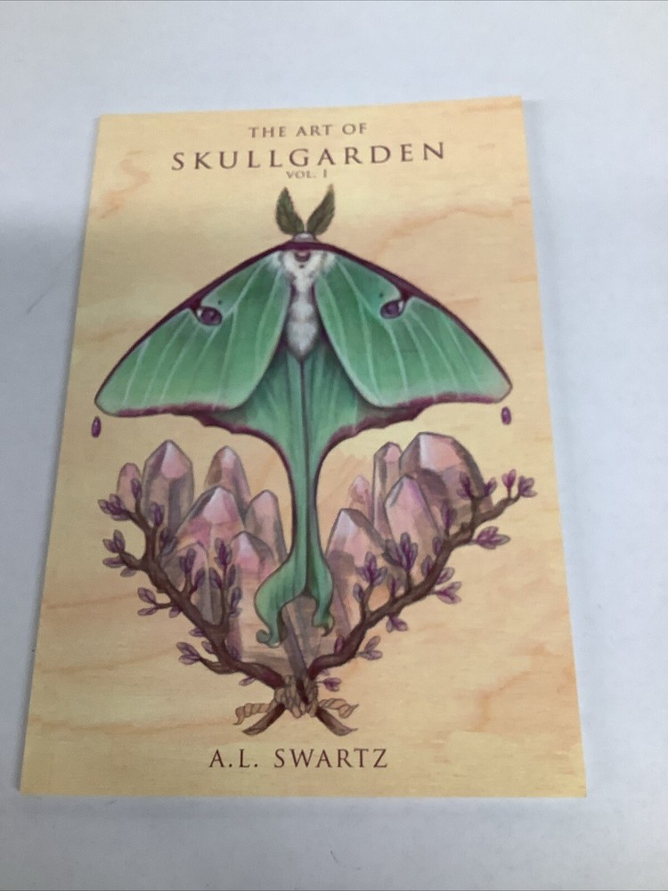 Luna Moth Cottagecore Crystals Metaphysics Halloween Wall Art Signed Numbered