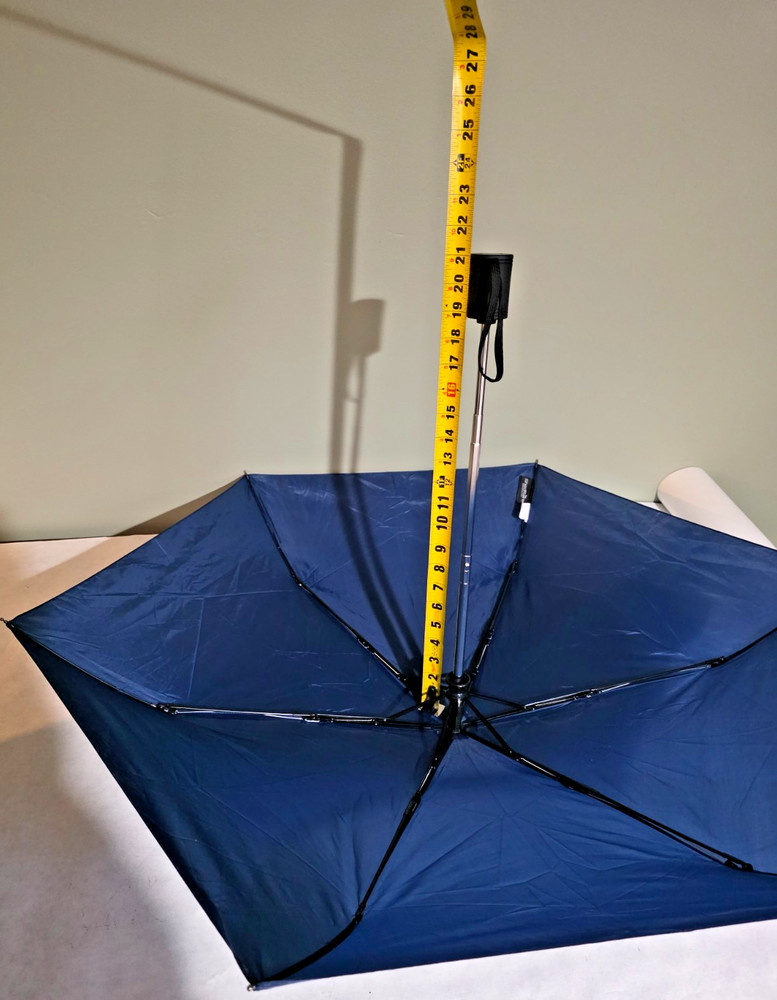ShedRain Vortex Vented 43" Arc Auto Open & Close Compact Umbrella Navy Blue
