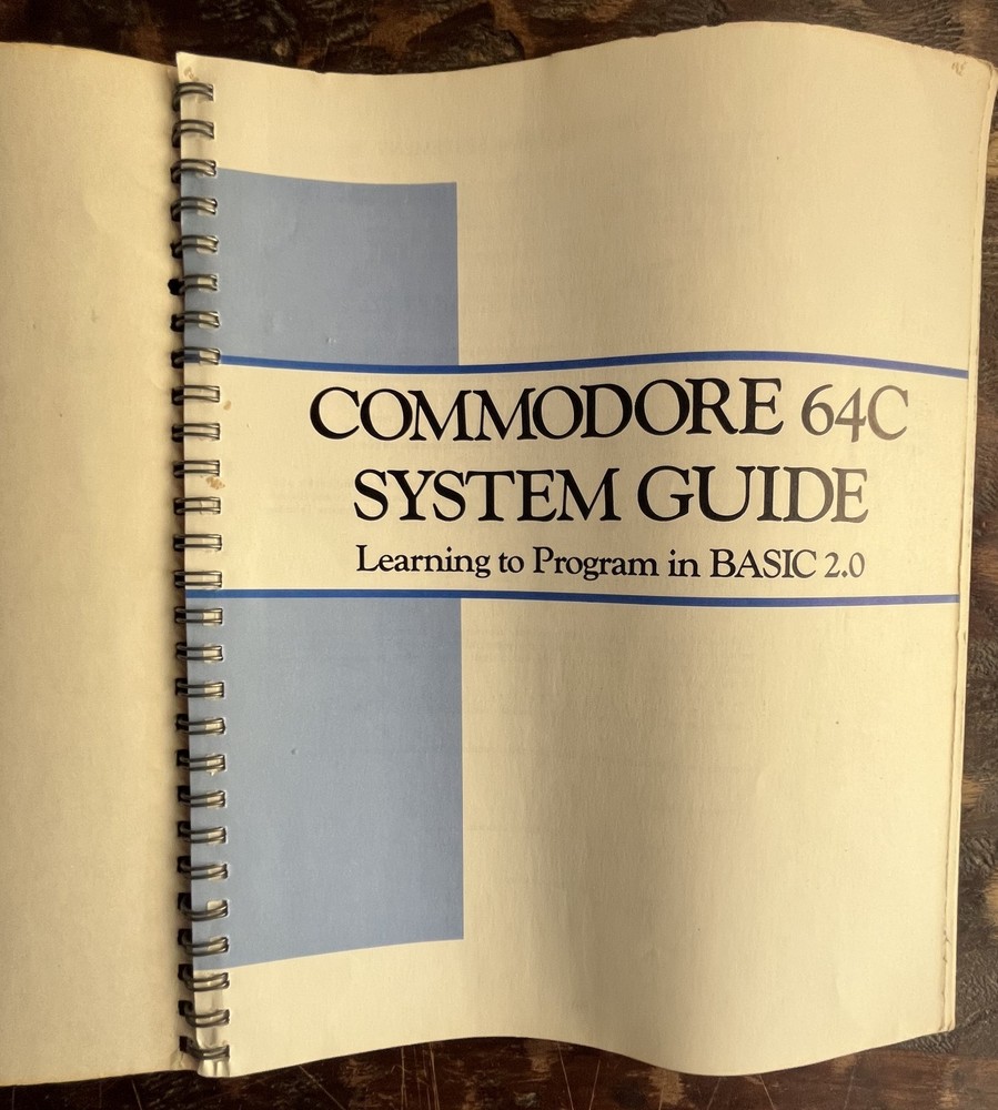 Original 1986 Commodore 64C Personal Computer System Guide-1st Printing Spiral