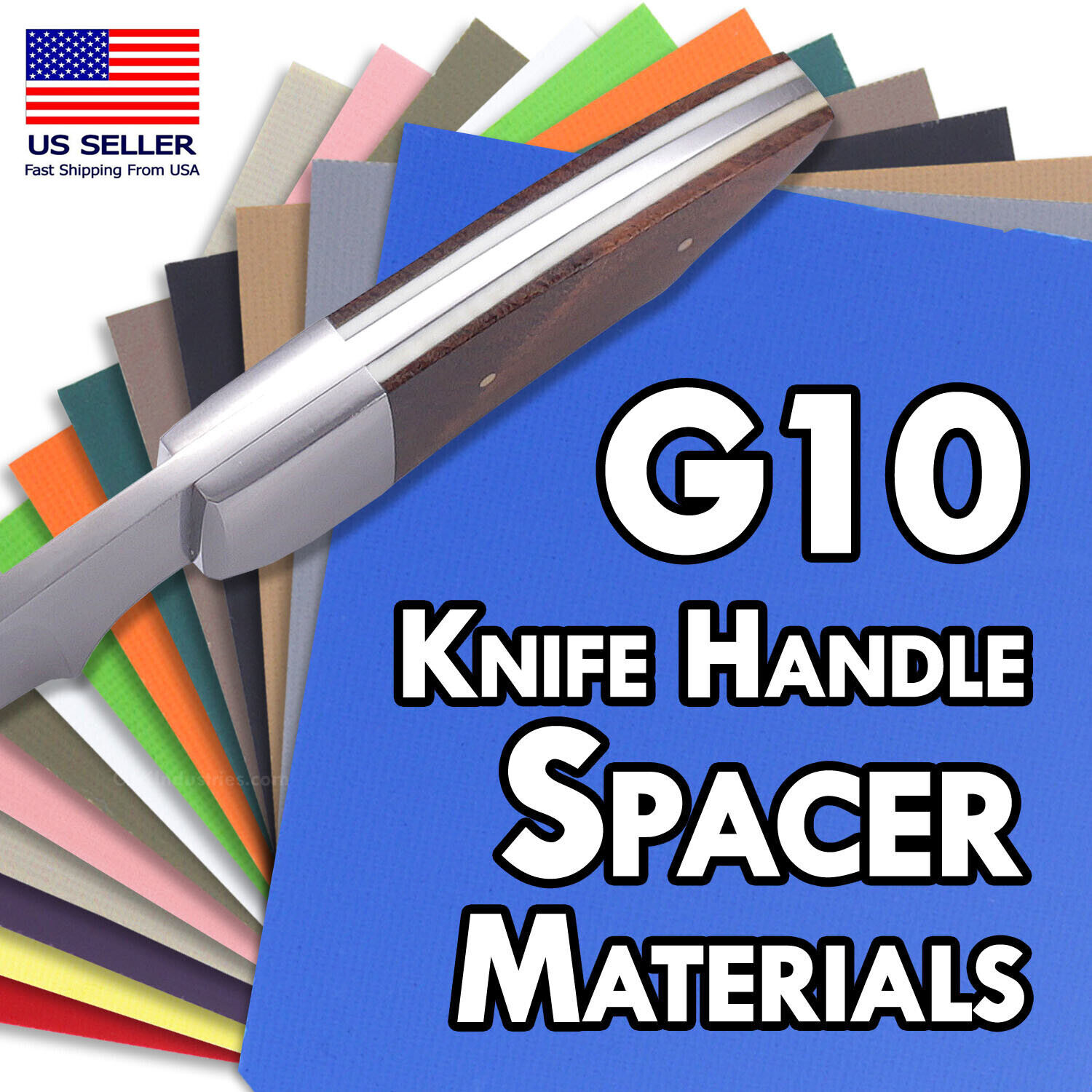 G10 Knife Handle Spacer Materials - (0.030in and 0.060in Thickness) - 16 Colors