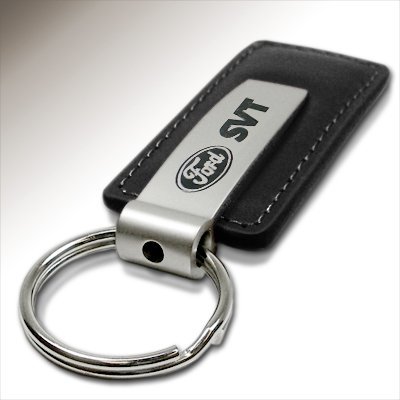 Ford SVT Black Leather Key Chain